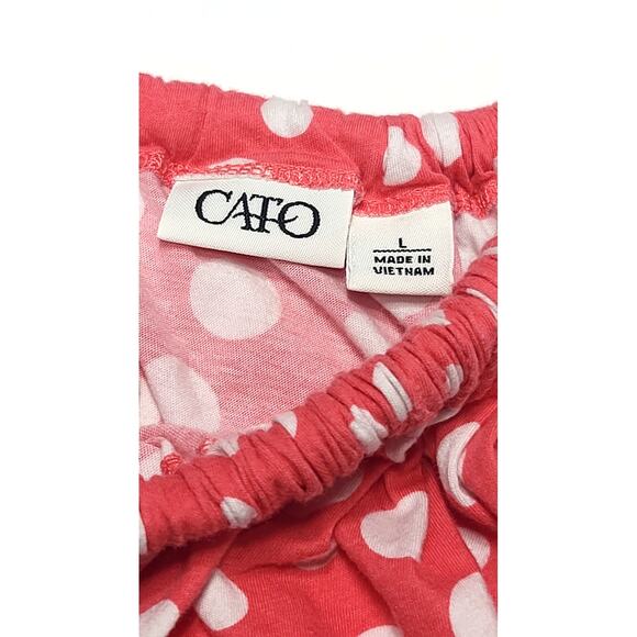Cato orange polka dot tie neck tank women's large - Picture 3 of 5